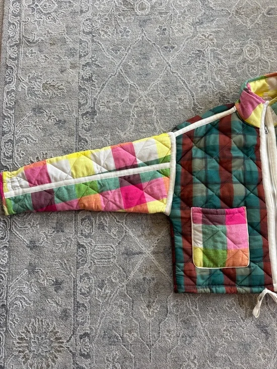 Colorblock Quilted Puffer Jacket - Multicolor - Picture 2 of 9